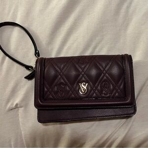 Victoria's Secret Wristlet Wallet Purple Gold
